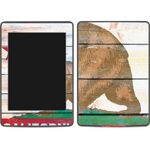 California Flag Light Wood Amazon Kindle Skin